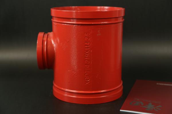 200 Degree Temperature Grooved Tee Fittings With 3 Ends / High Pressure