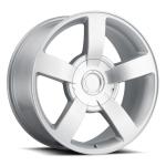 6x5.5 +30 Chevy Tahoe Replica Wheels Silver 22 Inch Rims For Chevy Silverado