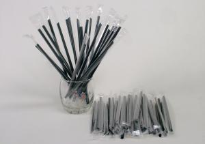 China Stright Drinking Straws in Black color diameter 6mm length 19 cm factory