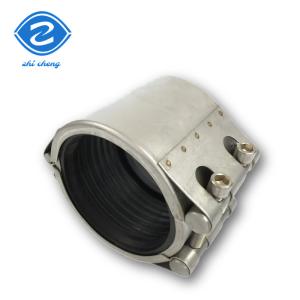 China Steam Hot Water Pipe Repair Clamp With Neoprene Seal Ring Stainless Steel 3 Inch 4 Inch 6 Inch factory