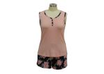 Funky Comfy Summer Ladies Loungewear Sets Two Piece Sleeveless V Neck Tops