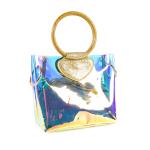 Iridescent Holographic Transparent TPU Cosmetic Makeup Bag