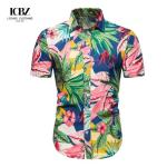 Men's Beach Aloha Hawaiian Shirt Summer Wear Casual Digital Print Button Up