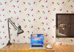 Pink And Beige Removable PVC Wallpaper , Modern Wallpaper For Bedrooms
