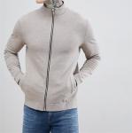 Funnel Neck Full Zipper Mens Track Jacket Grey Blank Design 100% Cotton