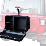 700X450X317mm 6063 Aluminum Spare Wheel Tail Gate Storage Box for Jeep Wrangler
