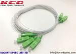 Blockless 2x4 Fiber Optic Splitter SC/APC Green Connector Low Failure Rate 0.9mm