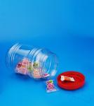 Food Grade Round Plastic Food Containers Large Capacity PET Material
