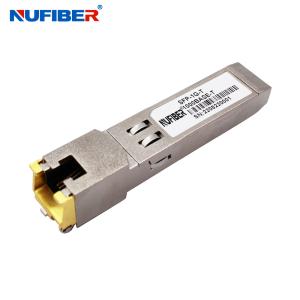 China 10 / 100 / 1000BASE-T Copper SFP Transceiver RJ45 100m Module factory