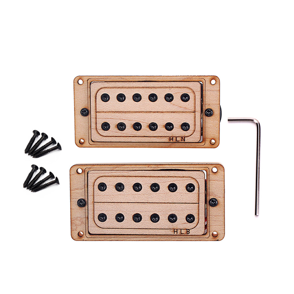 Maple Wood Humbucker Pickups Double Coil 6 String ST SG Guitar N9K/B16K Output with wrench