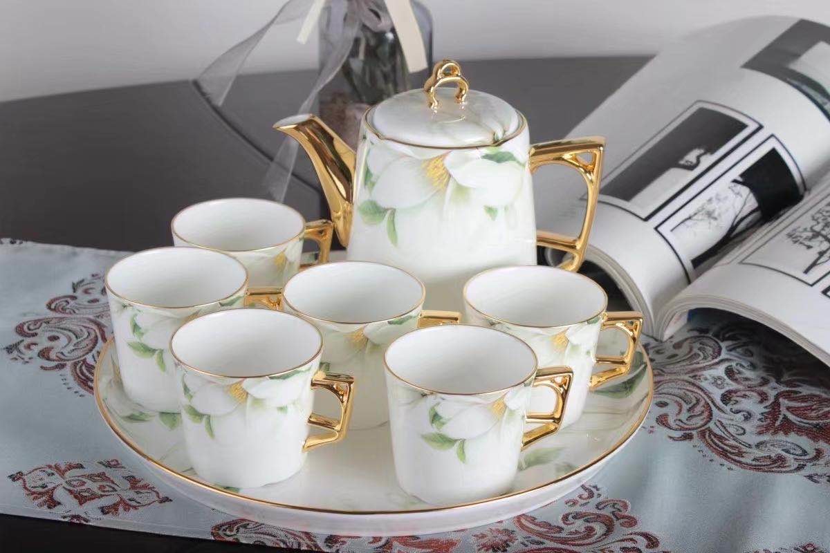 Lead free 220cc Bone China Cappuccino Coffee Cup Sets