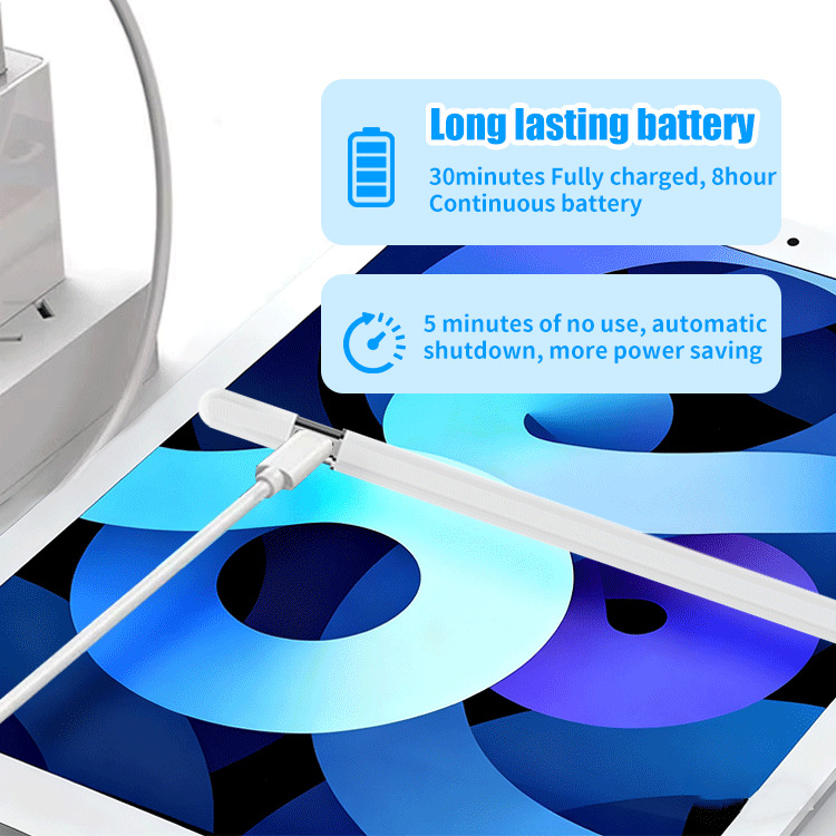 Active for Pencil Compatible Anti-Touch Capacitive Stylus for 3rd Gen iPad Wireless Magnetic Charging Type-C Charging