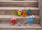 Metal Bicycle Flowerpot Garden Decoration Simple Flowerpot Decoration