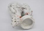 Decoration Christmas Snowman Candle Holder Polyresin Material White Color