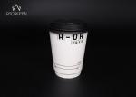 Heat Proof Double Wall Custom Disposable Paper Cups With White / Black Lids