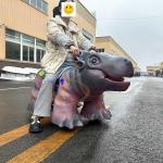 Animatronic Electric Dinosaur Ride on Scooter for Shopping Mall