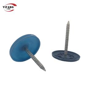 China High Carbon Steel Plastic Cap Nails / Felt Roofing Nails With Plastic Washers factory