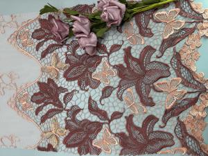 China 129CM 3D Butterfly Embroidery Fabric For Women Dress factory