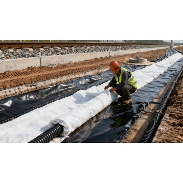 300gsm High-Quality White Polyprolylene Nonwoven Geotextile For Road Construction Landfill Of Garbage