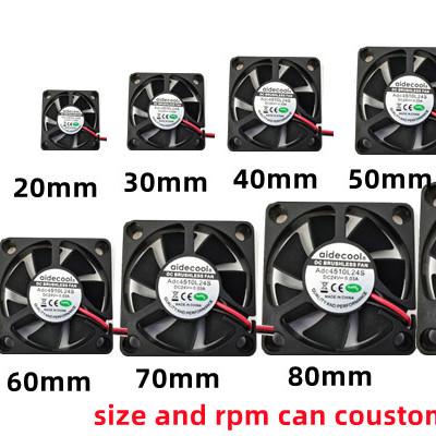 Aidecoolr 50*50*15Mm Axial Flow Fan Brushless 5V12V 24V Dc Cooling Fan Low Noisy