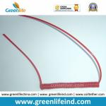 Cable Wire Red Coil Lanyard Tether Custom Straight Long Line on Both Ends