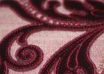 Gold Lurex Flocking Embroidered Lace Appliques For Clothing / Dress / Art