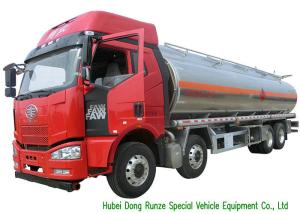 China FAW 8X4 Aluminum Road Liquid Tank Truck For Fuel Transportation 30000L factory