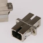 High Precision SC Simplex Fiber Optic Adapter With Metal Housing And Low