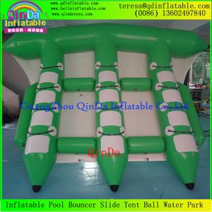 China Exciting Water Game Inflatable Flyfish Banana Boat Inflatable Flying Fish Towable For Sea factory