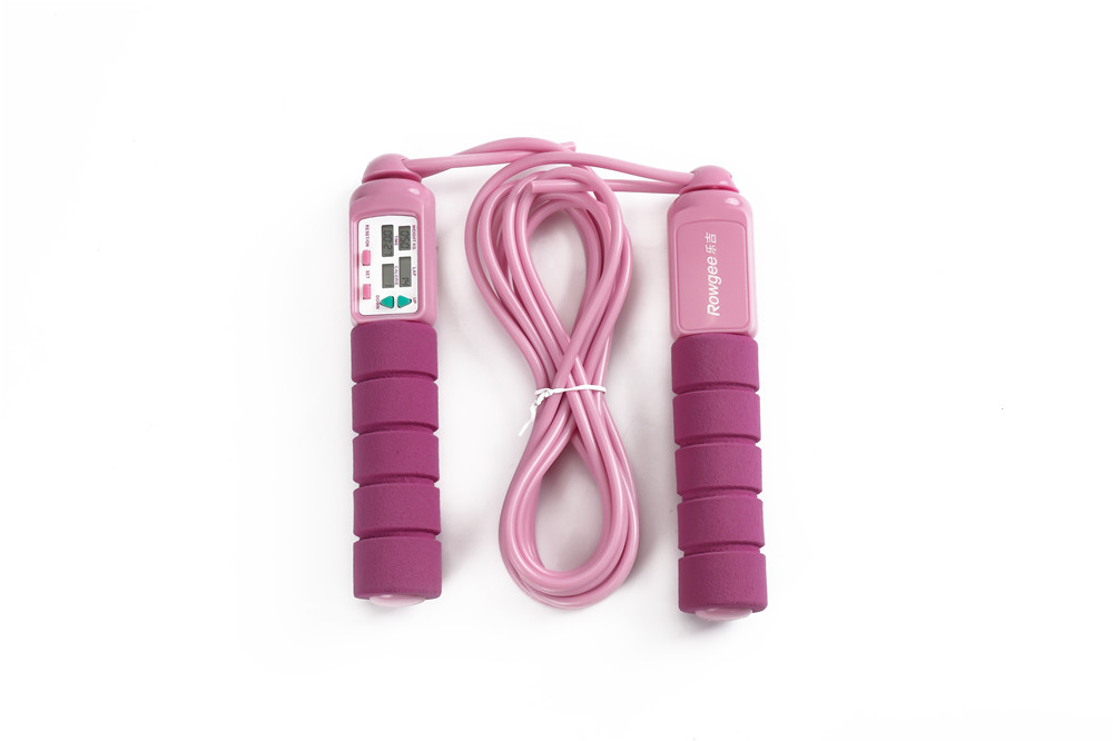 Minimalist Design Meranti Pink Fitness Jump Rope Electrode Aesthetic