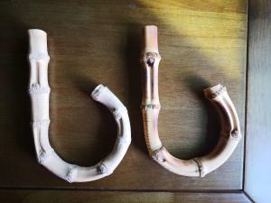 China 1pair 19cm(7.5 in) Bamboo purse handle Bamboo handle Purse handles bamboo bag handles purse hardware factory