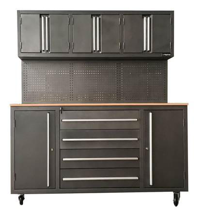 Garage Tool Cabinet with Stainless Steel Handles and Cold Rolled Steel Construction
