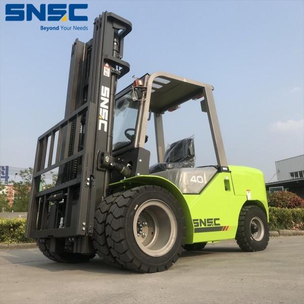 3m Height 4 Ton Diesel Forklift With Japan Shimadzu Hydraulic System Isuzu