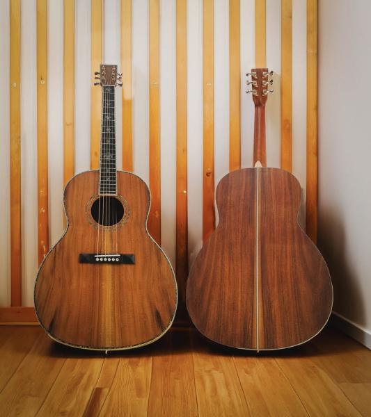 12-Fret Single 0 Shape Handmade Guitar with Dove Tail Joint OOO Acoustic Guitar
