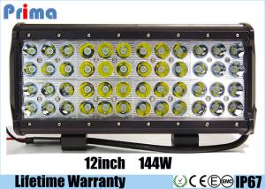 China 12&quot; 4 Rows Led Jeep Light Bar Quad Row 144W For Off road Vehicles Combo Spot Flood Light factory