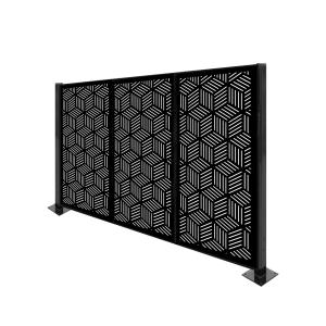 China Anodized Black Aluminum Garden Fence Lightweight Waterproof Privacy Fence factory