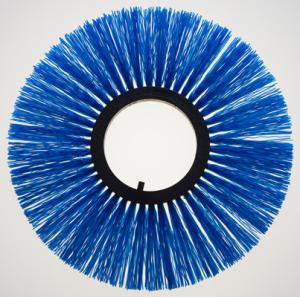 China 300mm OD Plastic Core Convoluted Wafer Brushes For Sweepers factory