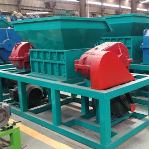 China 22kW Waste Motorcycle PE Bottles Wooden Board Double Shaft Shredder Machine for Market factory