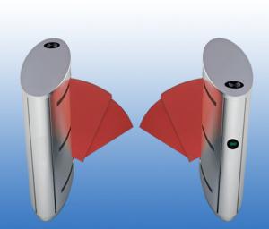 China Wide Lane Telescopic Flap Barrier Gate Red SUS304 24VDC Brushless Motor factory