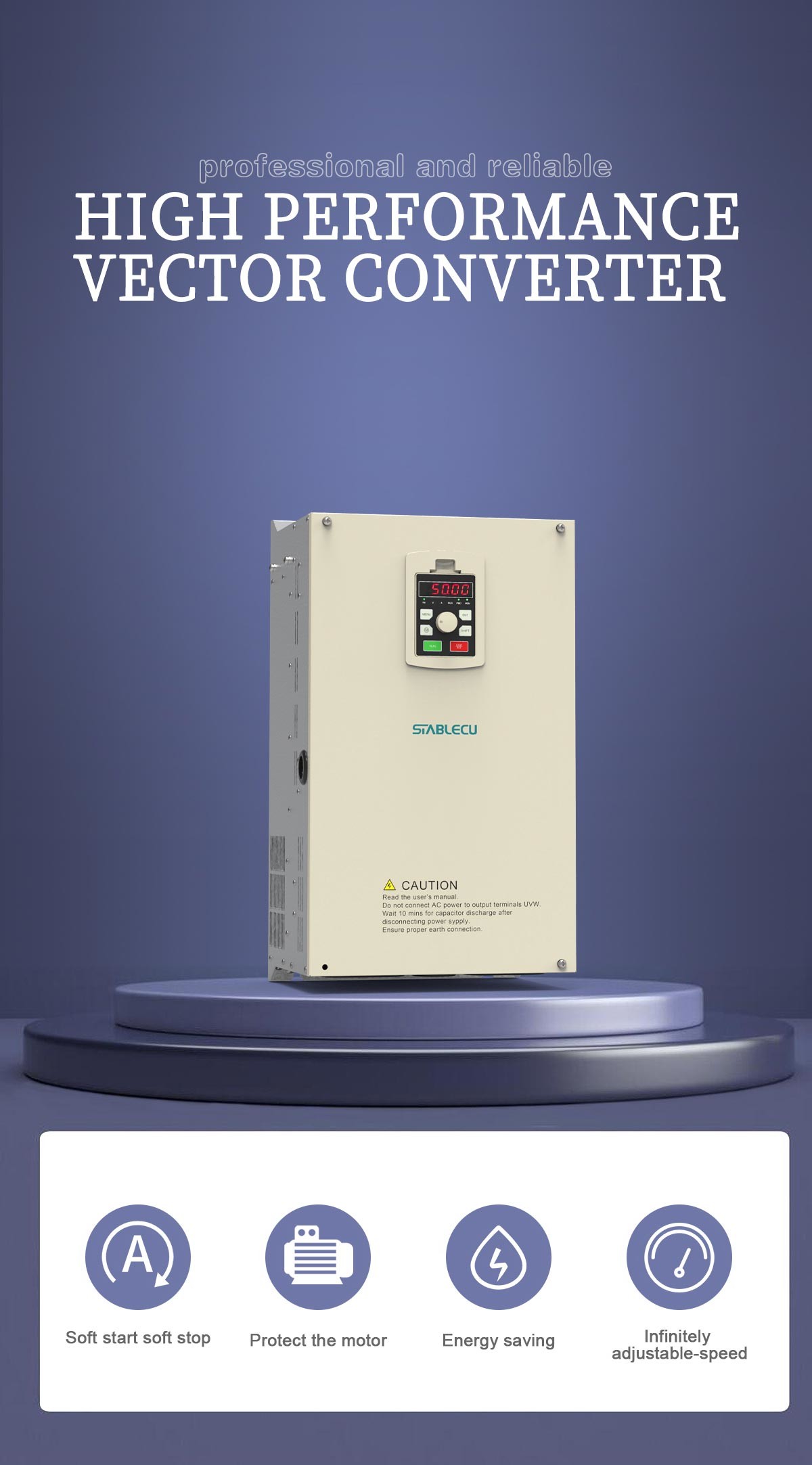 220V To 480V AC To AC Frequency Converter 30KW 37KW 50HZ 60HZ VFD