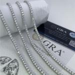 2mm Moissanite Tennis Necklace Round Cut 6mm Diamond Tennis Chain