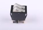 6 Pins Black SPDT Illuminated Small Rocker Switch For Communication Equipment