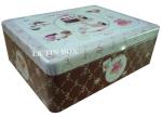 Metal Square Tin Box For Cup Cake Biscuit Storage