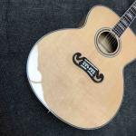 Custom Grand GJ200FR Acoustic Guitar Red Flamed Maple Wood Back Side Abalone