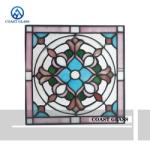 Building Decoration Mosaic Glass Panels Window Art with Metal Frame