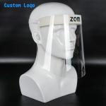 Transparent Face Eye Mouth Plastic Face Shield / Clear PET Full Cover Face
