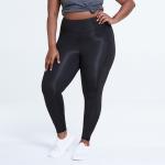 BSCI Flatlock Stitching Ladies Gym Tights Black Active Fit Shaping Tights