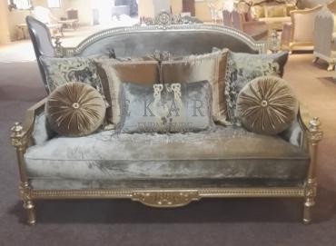 Wooden Frame Cushion Luxury Antique Chesterfield Sofa