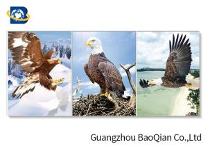 China Wall Hanging Decorative Beautiful Flying Eagle 3d Flip Moving Home / Hotel Wall Decoration factory