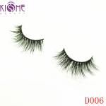 Cruelty - Free Real Mink Individual Lashes Clear Band For Party Makeup D006
